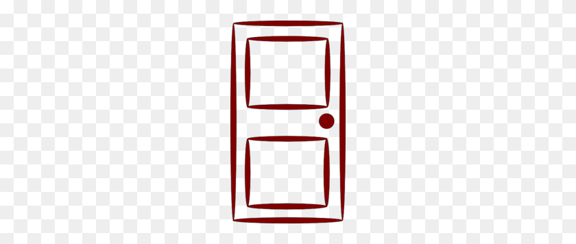 168x296 Door Red Clip Art - Front Door Clipart