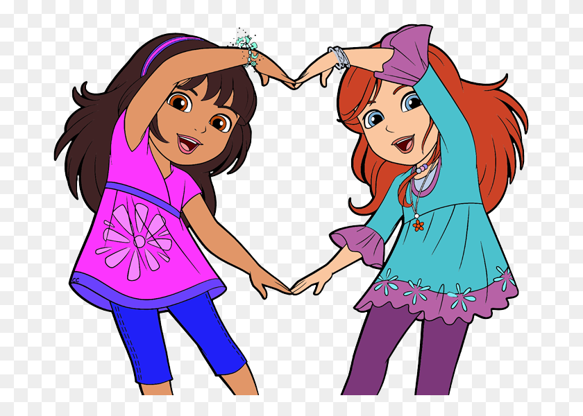 691x540 Dora And Friends Clipart Images Cartoon Clip Art - Two Friends Clipart