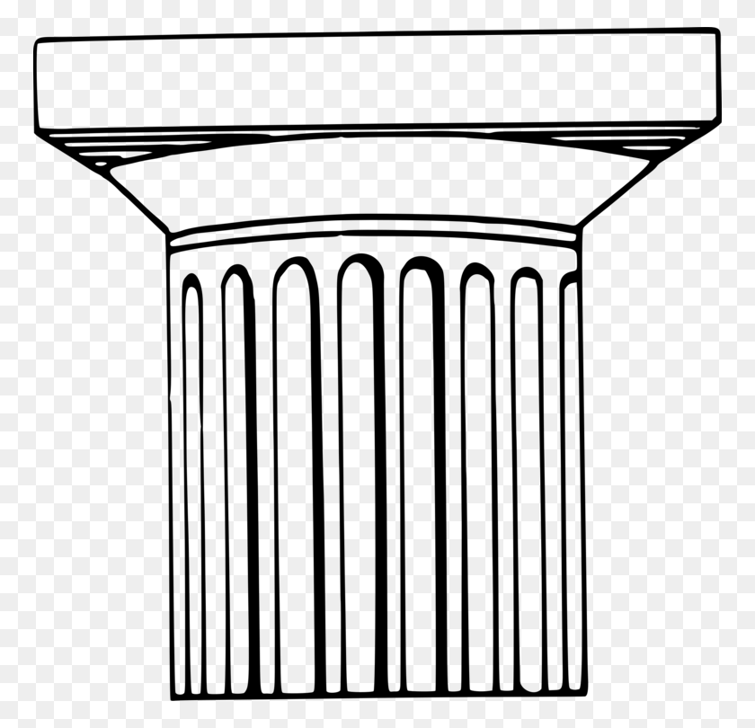 766x750 Doric Order Ionic Order Classical Order Architecture Column Free - Roman Columns Clipart