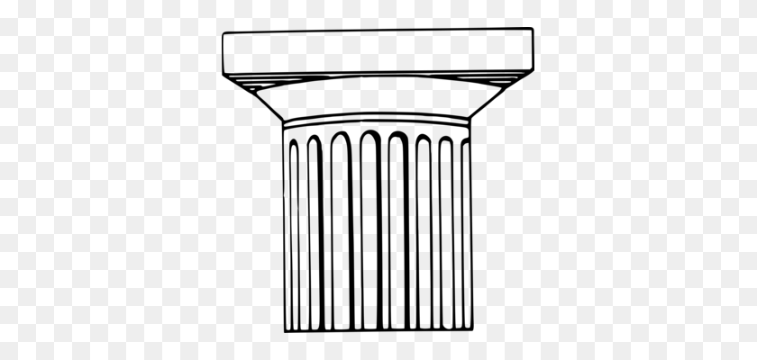 347x340 Doric Order Ionic Order Classical Order Capital Column Free - Parthenon Clipart