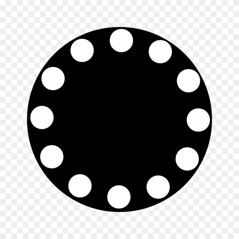 800x800 Dots In A Circle - White Dot PNG