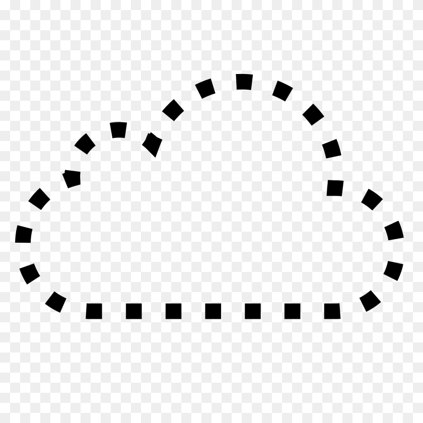 1600x1600 Dotted Cloud Filled Icon - Dotted Circle PNG