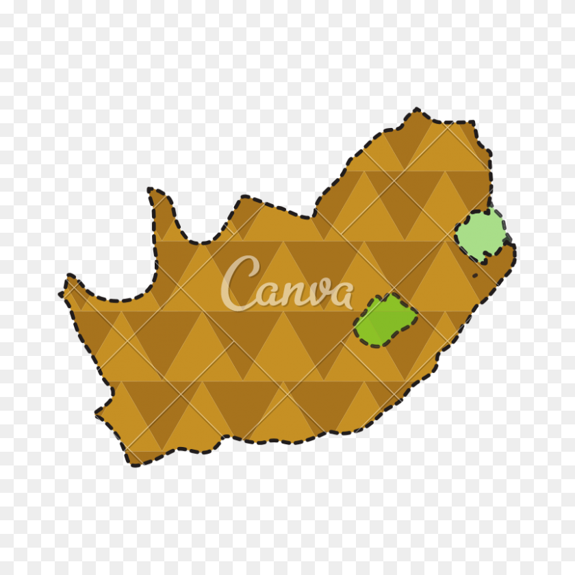 800x800 Dotted Line Map Of South Africa - Africa Map PNG