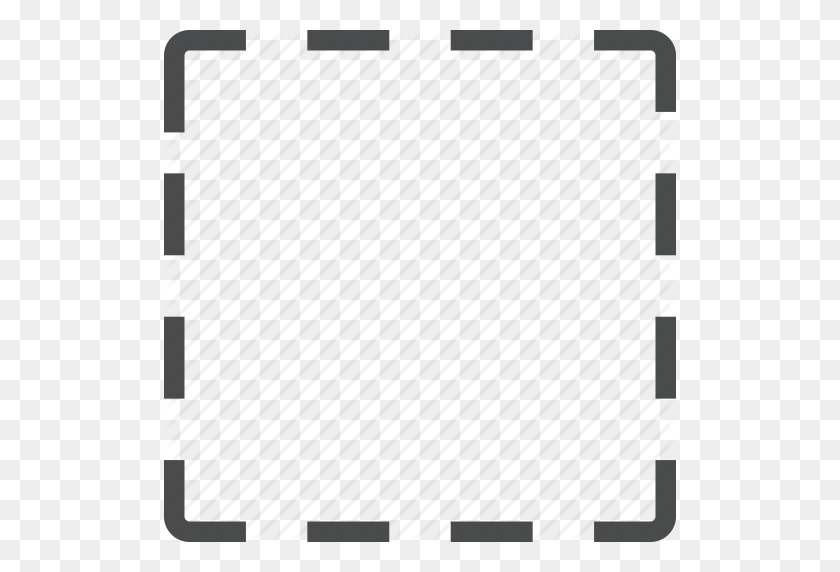 512x512 Dotted, Lines, Marquee, Select, Selection, Square Icon - White Dotted Line PNG