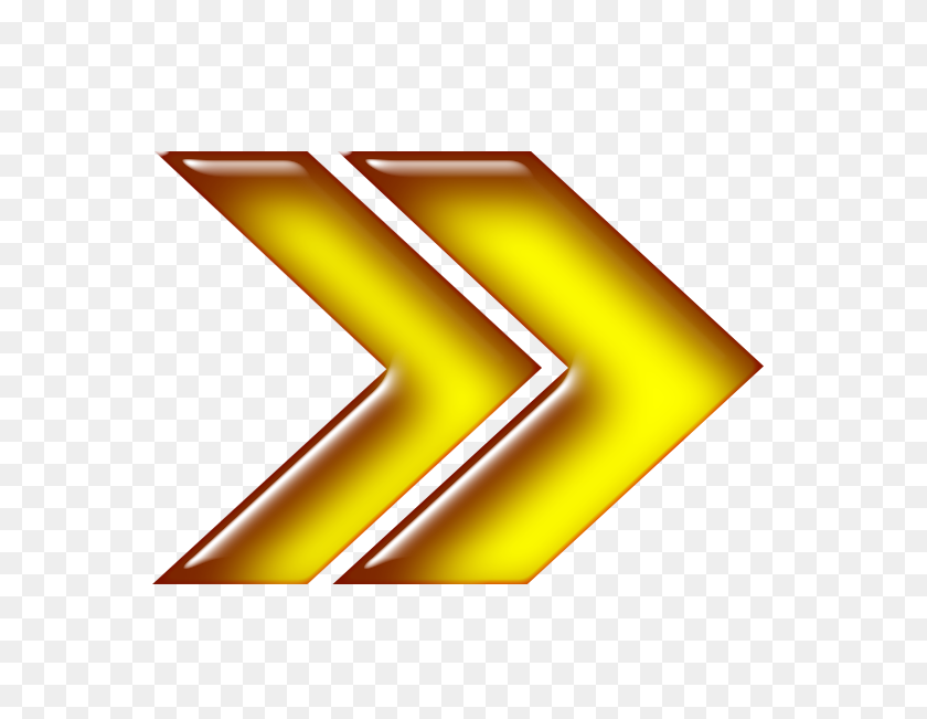 591x591 Double Arrow Yellow Right - Yellow Arrow PNG