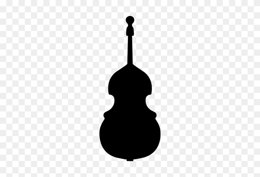 512x512 Double Bass Musical Instrument Silhouette - Bass PNG