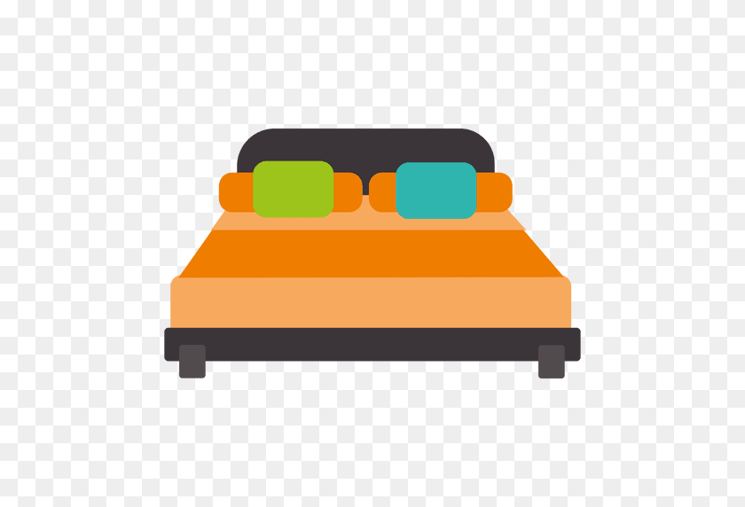 512x512 Double Bed Flat Icon - Bed PNG