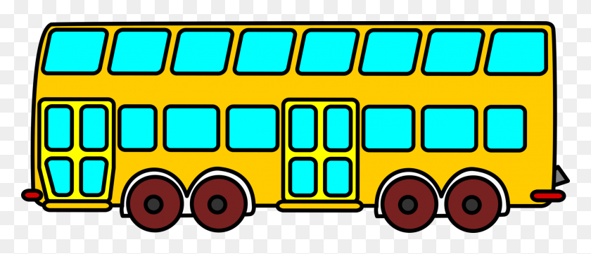 1940x750 Двухэтажный Автобус, Автомобиль, Поезд, Вагон - Поезд Вагон Клипарт