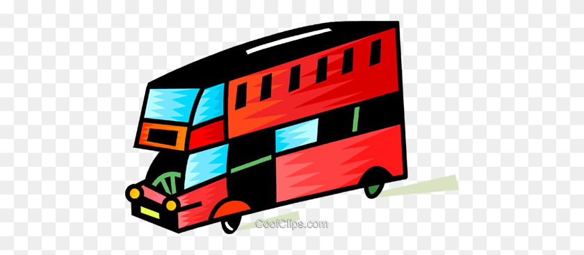 480x307 Double Decker Bus Royalty Free Vector Clip Art Illustration - Double Decker Bus Clipart