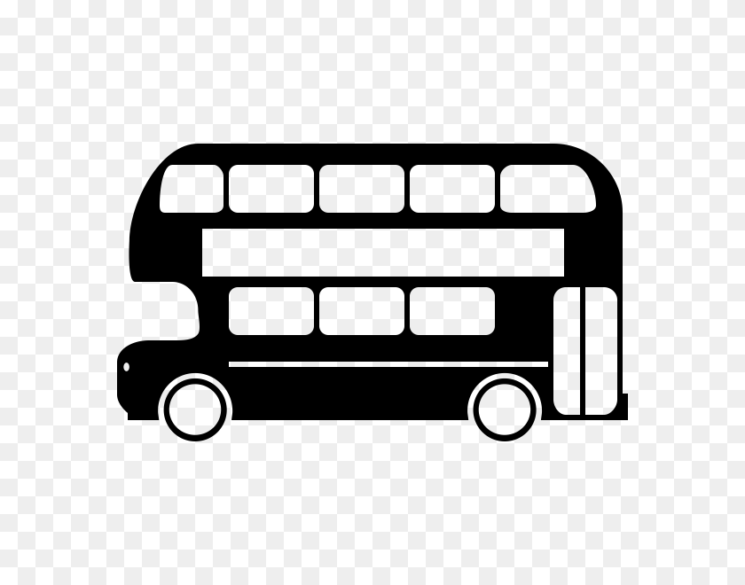 600x600 Двухэтажный Автобус Резиновый Штамп Stampmore - Двухэтажный Автобус Клипарт