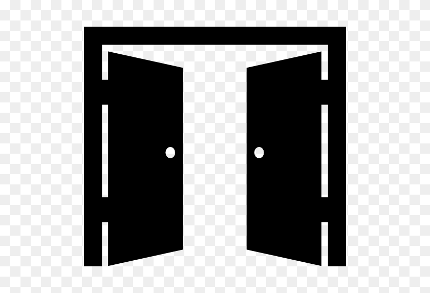 512x512 Открыта Двойная Дверь - Открытая Дверь Png
