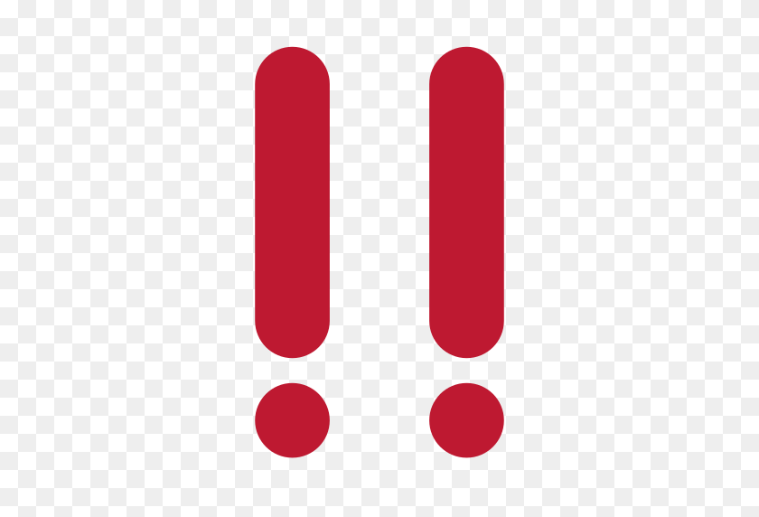 512x512 Doble Signo De Exclamación Emoji Significado Con Imágenes De La A A La Z - Signo De Interrogación Emoji Png