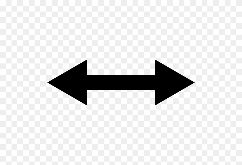 512x512 Double Horizontal Arrow Pointing To Both Sides - Pointing Arrow PNG