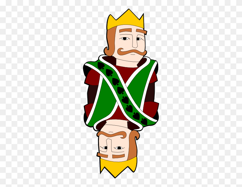 264x589 Double King Clip Art - King And Queen Clipart
