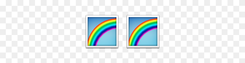 1000x200 Double Rainbow Emoji Meanings Emoji Stories - Rainbow Emoji PNG