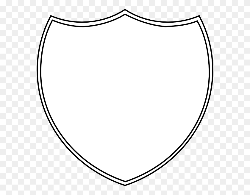 594x595 Double Shield Outline Clip Art - Shield Outline Clipart