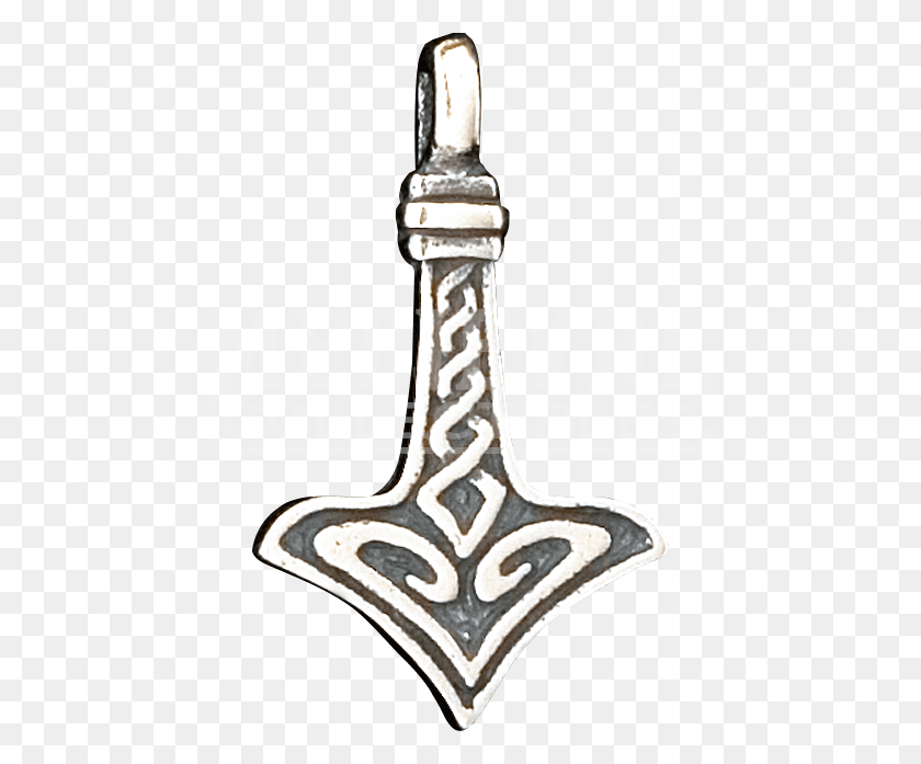 637x637 Double Sided Thors Hammer Pendant - Thors Hammer PNG