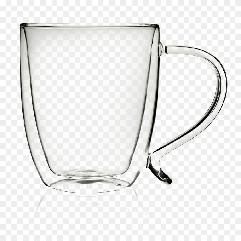 2400x2400 Double Wall Borosilicate Glass Coffee Mug - Double Cup PNG