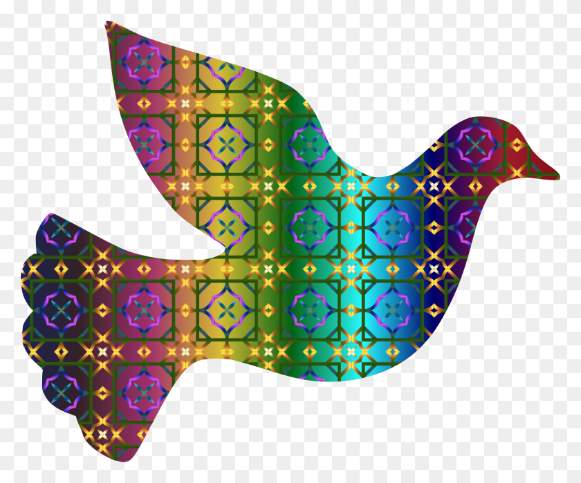 2370x1942 Dove Clipart Colorful - Wedding Doves Clipart