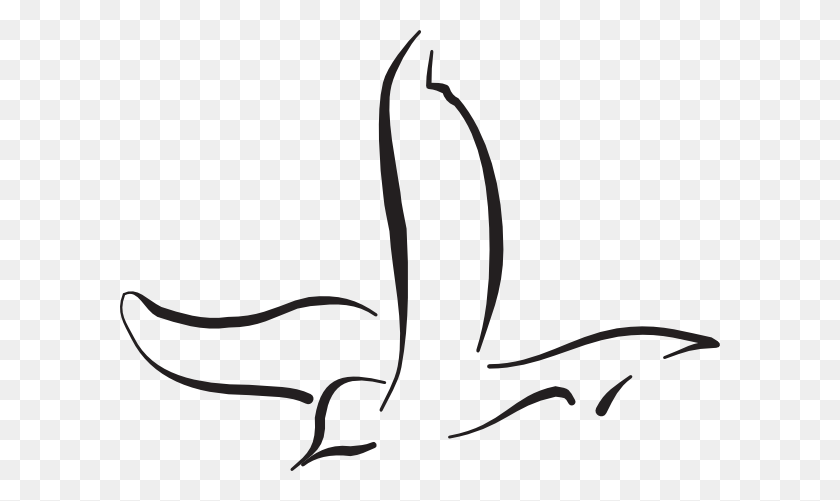 600x441 Dove Clipart Flight Sketch - Doves Flying PNG