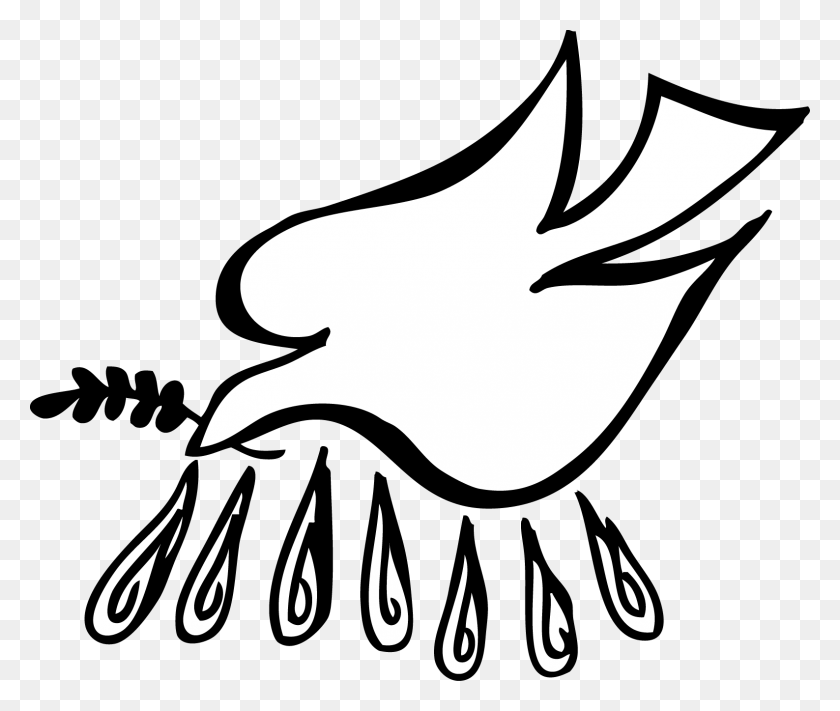 1587x1325 Dove Clipart Holy Spirit - Hill Clipart Black And White