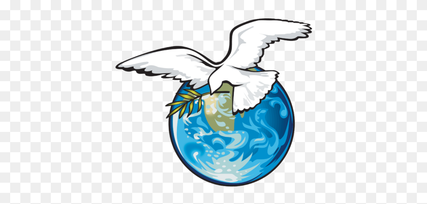 400x342 Dove Clipart Peace On Earth - Holidays Around The World Clipart
