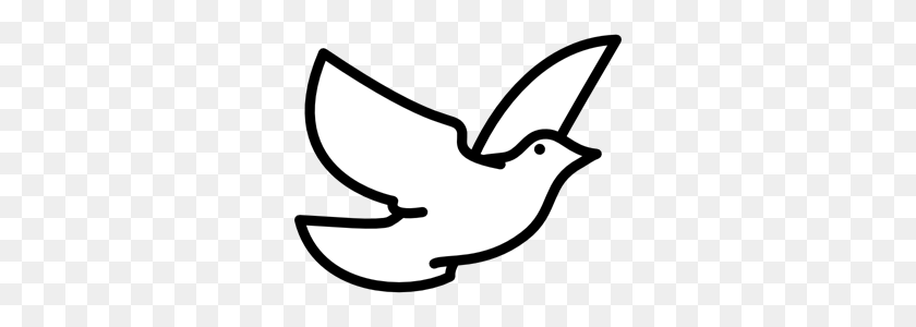 300x240 Dove Png Images, Icon, Cliparts - Falcon Clipart Black And White