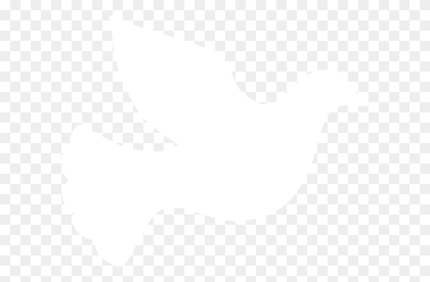600x492 Dove Silhouette White Clip Art - White Dove Clipart