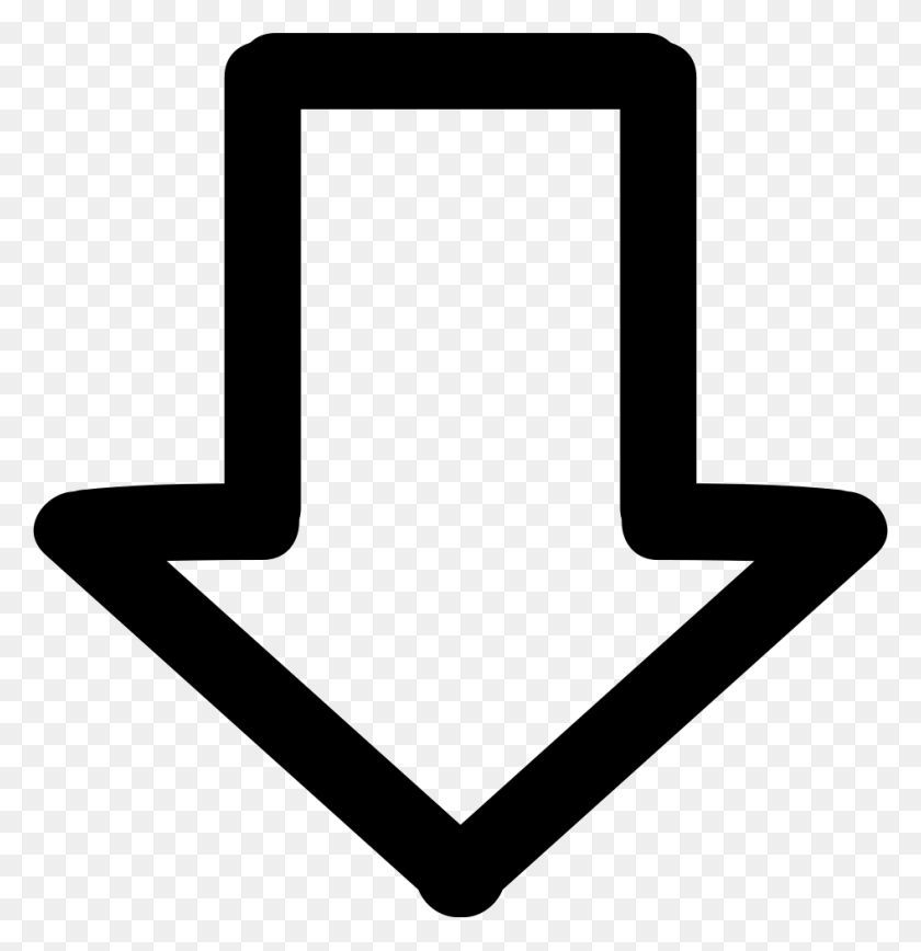 946x981 Down Arrow Hand Drawn Sign Png Icon Free Download - Arrow Sign PNG
