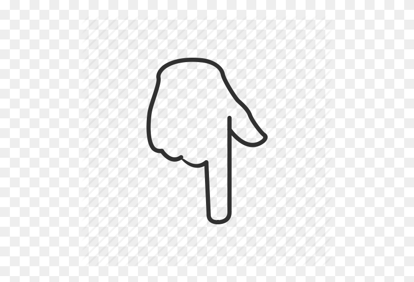 512x512 Down, Emoji, Finger Pointing Down, Gesture, Hand, Hand Gesture - Pointing Hand PNG