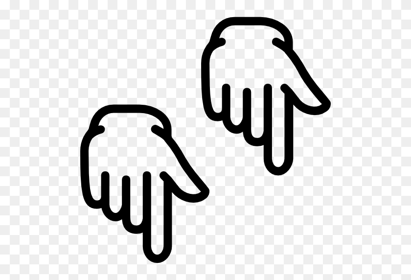 512x512 Down, Finger, Interface, Direction, Pointing, Gestures, Pointing - Pointing Hand PNG