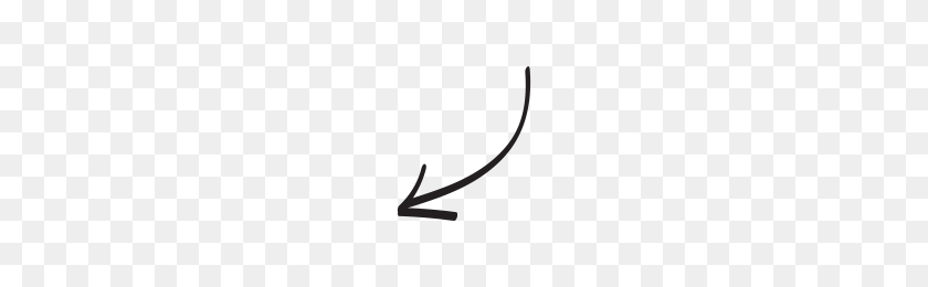 200x200 Down Hand Drawn Arrow Icons Noun Project - Drawn Arrow PNG