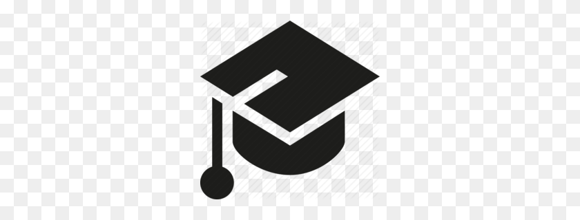 260x260 Download Academic Cap Icon Clipart Square Academic Cap Graduation - Graduation Clipart Black And White