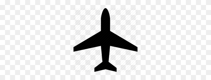 260x260 Download Airplane Top View Png Clipart Airplane Clip Art - Airplane Black And White Clipart