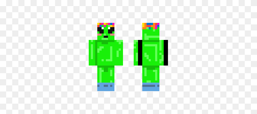 329x314 Download Alien W Socks And Flower Crown Minecraft Skin For Free - Snapchat Flower Crown PNG