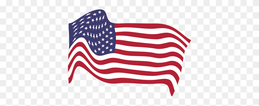 400x284 Download American Flag Free Png Transparent Image And Clipart - Waving American Flag Clip Art