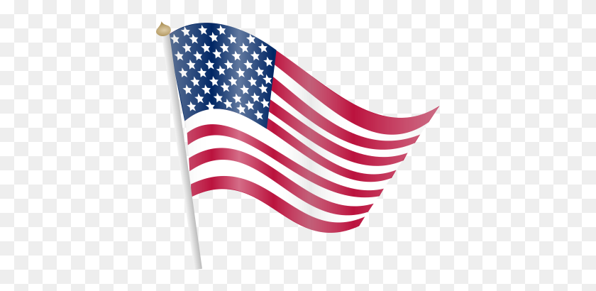 400x350 Download American Flag Free Png Transparent Image And Clipart - Waving American Flag PNG