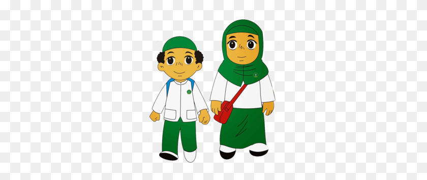 260x294 Download Anak Kartun Muslim Png Clipart Cartoon Child Cartoon - Kids Walking To School Clipart