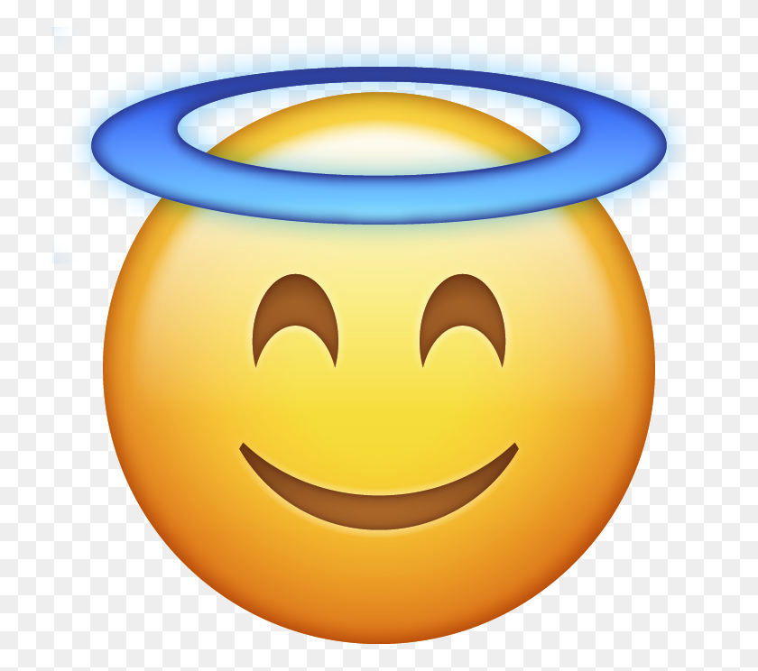 726x684 Скачать Значок Ангела Halo Emoji Pawis Emoji Bday - Смайлик Emoji Png
