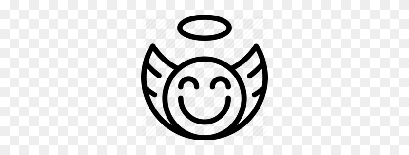 260x260 Download Angel Icon Clipart Smiley Computer Icons Clip Art - Smiley Clipart Black And White