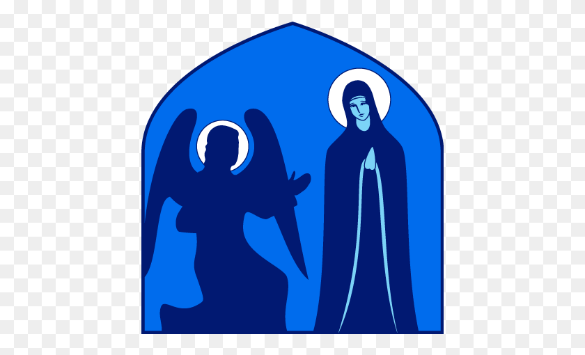 434x450 Download Annunciation Clipart Annunciation Clip Art Blue - Nun Clipart