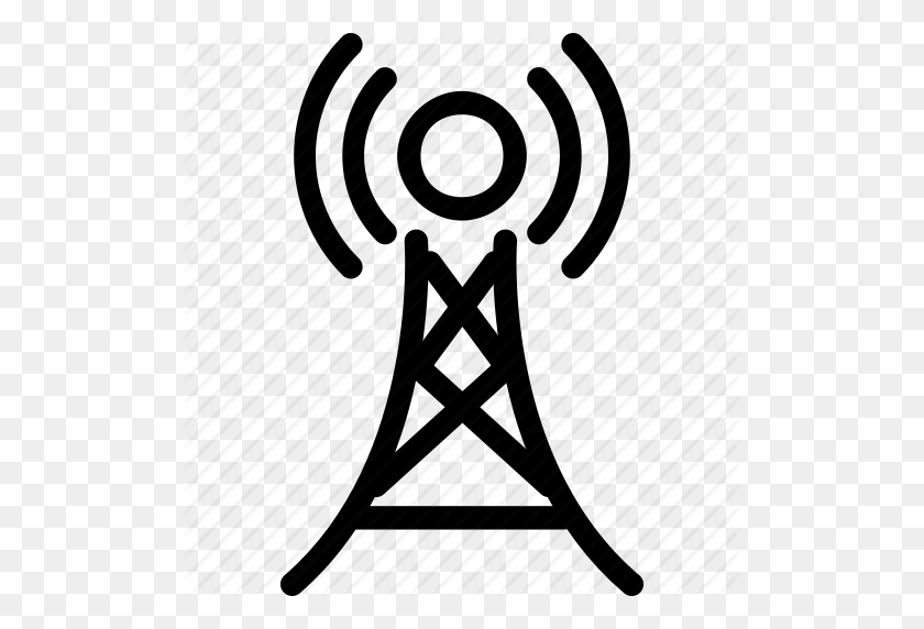 512x512 Download Antenna Clipart Aerials Telecommunications Tower Text - Antenna Clipart