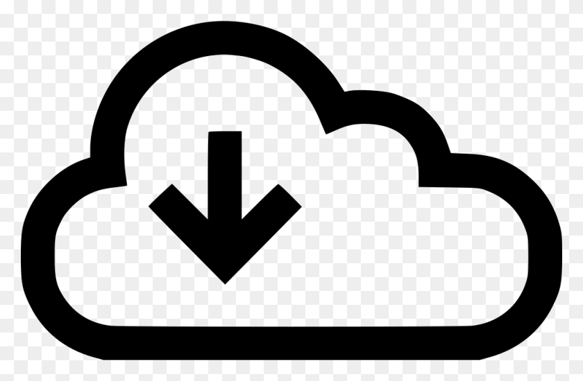 980x616 Download Arrow Down Cloud Data Stream Storage Png Icon Free - Stream PNG
