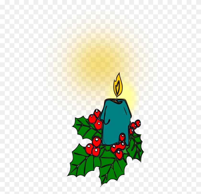 515x750 Скачать Art Christmas Ornament Christmas Tree Candle Free - Рождественские Украшения Клипарт