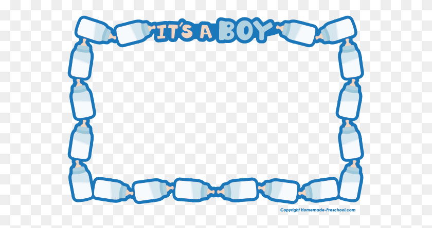 577x385 Download Baby Shower It's A Boy Border Clipart Borders And Frames - Diaper Clipart