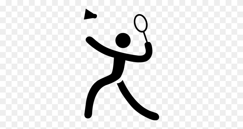 260x386 Download Badminton Cartoon Black And White Clipart Badminton - Cartwheel Clipart