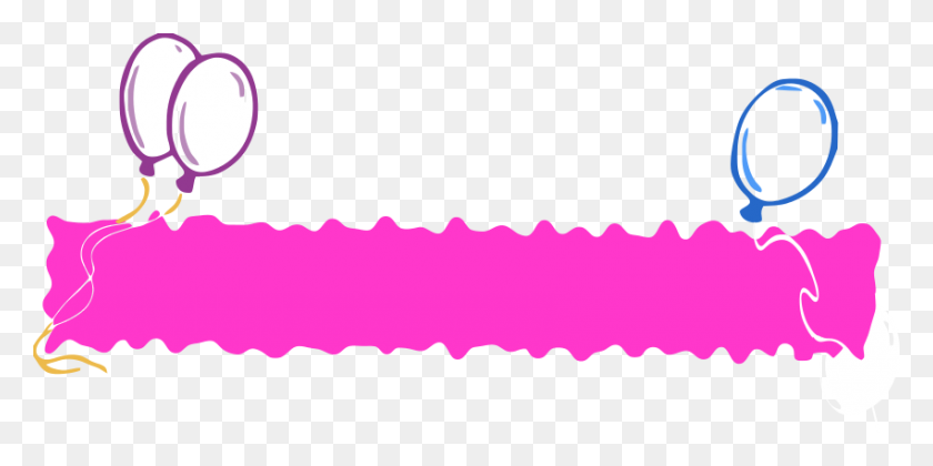 850x393 Скачать Баннер С Днем Рождения Png Клипарт День Рождения Картинки - Фиолетовый Баннер Клипарт