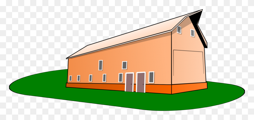 1727x750 Download Barn Drawing Building Cartoon - Barn Clipart Free