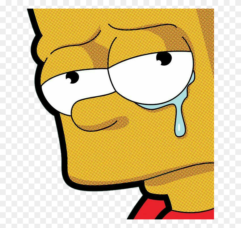 653x735 Download Bart Simpson Pop Art Clipart Bart Simpson Sad! Sad - Simpsons Clipart