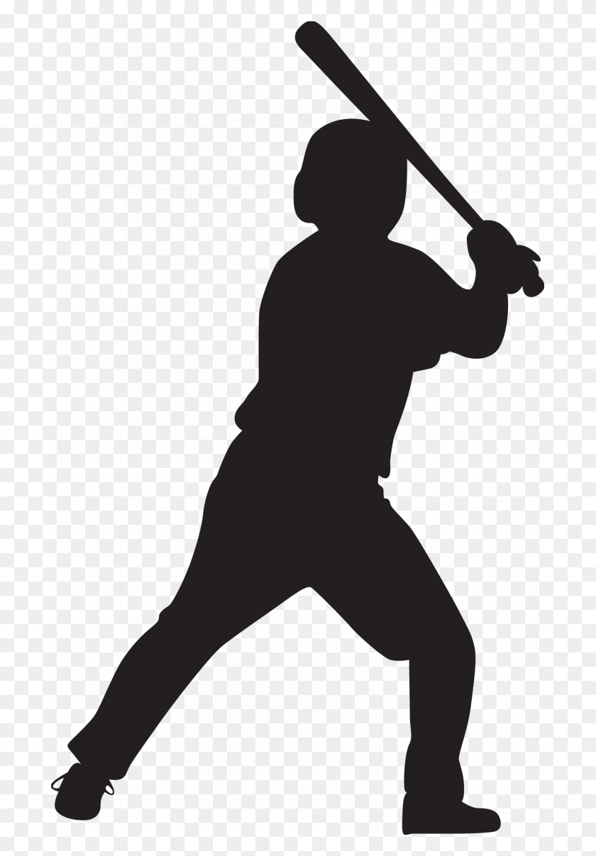 Download Baseball Player Silhouette Clipart Baseball Clip Art - Batter ...